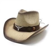 (M56-58cm) Cowboy hat man woman occidental style ethnic style draughty Outdoor Sandy beach hat
