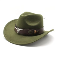 (M56-58cm)( Army green) ethnic style Cowboy retro hat woollen