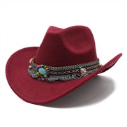 (M56-58cm)( Red wine)woollen Cowboy ethnic style man lady lovers