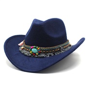 (M56-58cm)( Navy blue)woollen Cowboy ethnic style man lady lovers