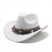 (M56-58cm)( white)woollen Cowboy ethnic style man lady lovers