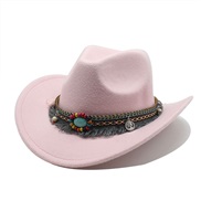 (M56-58cm)( Pink)woollen Cowboy ethnic style man lady lovers