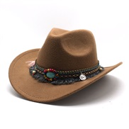 (M56-58cm)( khaki)woollen Cowboy ethnic style man lady lovers