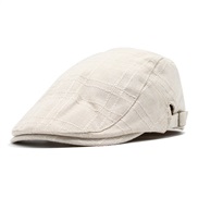 (M56-58cm)( Beige)cotton man lady fashion draughty cap  Stripe