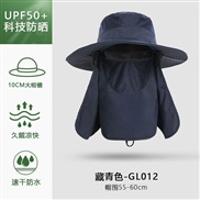 ( one size)(GL  Navy blue)Bucket hat man sun hat summer Outdoor sunscreen draughty sun hat woman