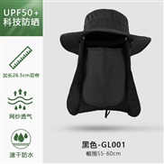 ( one size)(GL   black)Bucket hat man sun hat summer Outdoor sunscreen draughty sun hat woman