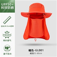 ( one size)(GL  orange)Bucket hat man sun hat summer Outdoor sunscreen draughty sun hat woman