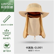 ( one size)(GL   Khaki)Bucket hat man sun hat summer Outdoor sunscreen draughty sun hat woman