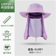 ( one size)(GL  purple)Bucket hat man sun hat summer Outdoor sunscreen draughty sun hat woman