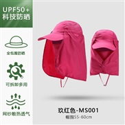 ( rose Red)sun hat ultraviolet-proof hat summer man woman two sun hat sunscreen removable draughty hat