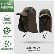 ( Army green)sun hat ultraviolet-proof hat summer man woman two sun hat sunscreen removable draughty hat