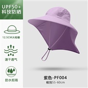 (PF  purple)sunscreen hat man lady summer sun hat Outdoor sun hat big Bucket hat