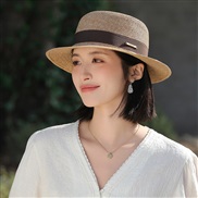 ( KhakiCoffee )summer straw hat Shade travel Street Snap sunscreen hat woman