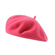 ( one size)( rose Red)Autumn and Winter new color Optional wool fashion leisure warm thick pure color all-Purpose hat