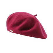 ( one size)( purple  red)Autumn and Winter new color Optional wool fashion leisure warm thick pure color all-Purpose hat