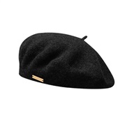 ( one size)( black)Autumn and Winter new color Optional wool fashion leisure warm thick pure color all-Purpose hat