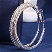 5.0cm concise flash diamond temperament lady circle