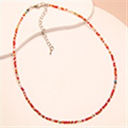 (white and black mixed color) 1 stylish colorful national style personality female necklace