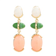 (Pastel )spring occidental style earrings lady Bohemian style multilayer geometry color earring