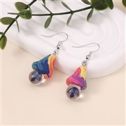 ( Color) lovely personality earrings   transparent imitate color