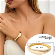 ( 3  Gold 2389)occidental style fashion exaggerating Metal circle banglebracelet width surface multilayer brief