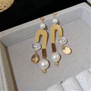 ( Silver needle  Gold)silver unique Pearl drop earrings fashion personality long style earring samll high Earring