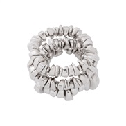 ( Silver)same style occidental style silver color retro multilayer Irregular Alloy bracelet