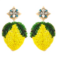 (yellow )creative fruits Earring woman ins wind samll personality cherry earring earrings