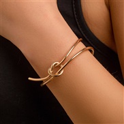 ( 1  Gold 2382)occidental style Double layer hollow opening bangle woman fashion wind