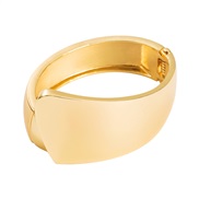 ( Gold)occidental style brief charm bangle polishing surface creative opening fashion
