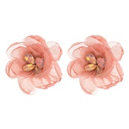 ( Pink)Korean style wind flowers diamond earrings sweet woman ear stud samll sweet woman Earring