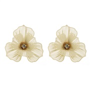 ( white)occidental style summer flowers earrings woman Alloy diamond multilayer ear stud temperament sweet high Earring