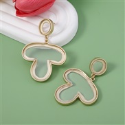 ( transparent)occidental style fashion brief transparent geometry Round Word earring      lovely atmospheric unique Ear