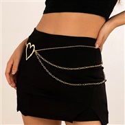 ( Gold 1619)occidental styleins exaggerating big love chain woman personality Metal chain chainbodychain