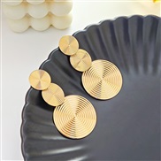 (E587 )occidental style exaggerating personality geometry Round earrings  brief creative splice watch-face earring wom
