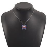 (butterfly )Indeendence Day necklace  occidental style personality all-Purpose geometry diamond necklace