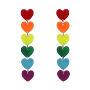 (love )E occidental style personality rainbowPride oon Acrylic earrings  brief geometry earring