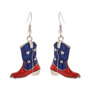 (length  )E new dayU wings Five-pointed star enamel Alloy earring woman
