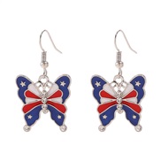 (butterfly )E new dayU wings Five-pointed star enamel Alloy earring woman