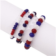 ( three piece suit) day crystal beads  summer brief Bohemian style color bracelet