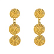 ( Gold)E occidental styleins temperament pattern earring  retro geometry Alloy earrings woman