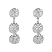 ( White K)E occidental styleins temperament pattern earring  retro geometry Alloy earrings woman
