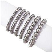 ( gray)occidental styleins fashion brief high  spring summer all-Purpose Pearl handmade beads bracelet set