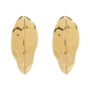( Gold)occidental style fashion trend personality temperament Earring  retro Leaf Alloy ear stud