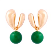 ( green) lady all-Purpose trend fashion Street Snap Alloy earringins wind