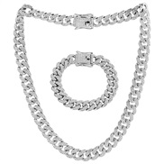 ( Silver)occidental style fashion fully-jewelled necklace trend personalityecklace racelet et F