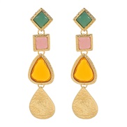 ( Gold)E occidental style same style fashion resin geometry earrings  summer Irregular Earring