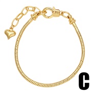 (C) love cross pendant bracelet woman gold platedbrf