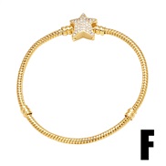 (F) love cross pendant bracelet woman gold platedbrf