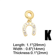 (K) love cross pendant bracelet woman gold platedbrf